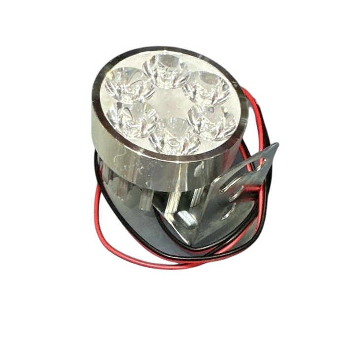 Фара LED L7-9W кругла D-54 FLOOD 9-85V DC 1,5W 6щт. 6000К IP67 900 LM