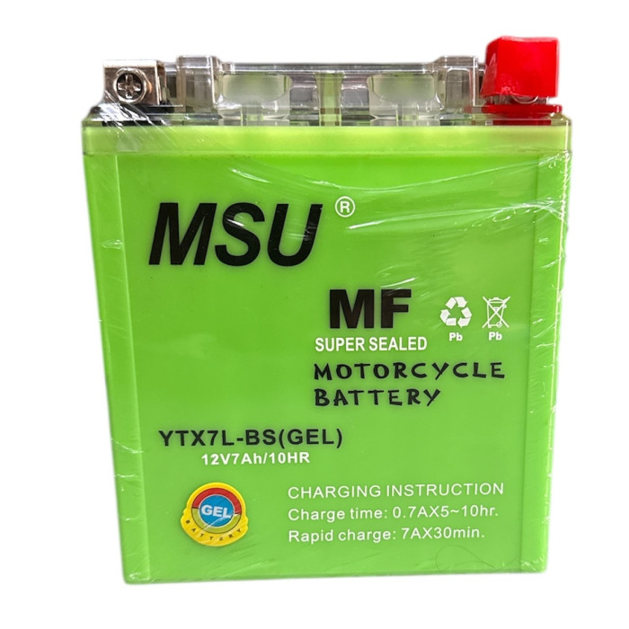 АКБ YTX7L-BS МОТО (GEL) зелений MSU 113*70*130