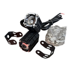 Фара LED 18 REC біла із жовтим + стробоскоп 1 лінза 13,5*13*50мм 9-60V.10W 2000LM 6000/3000k 2 шт.